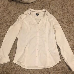 Express Women’s Medium White Button Down Shirt